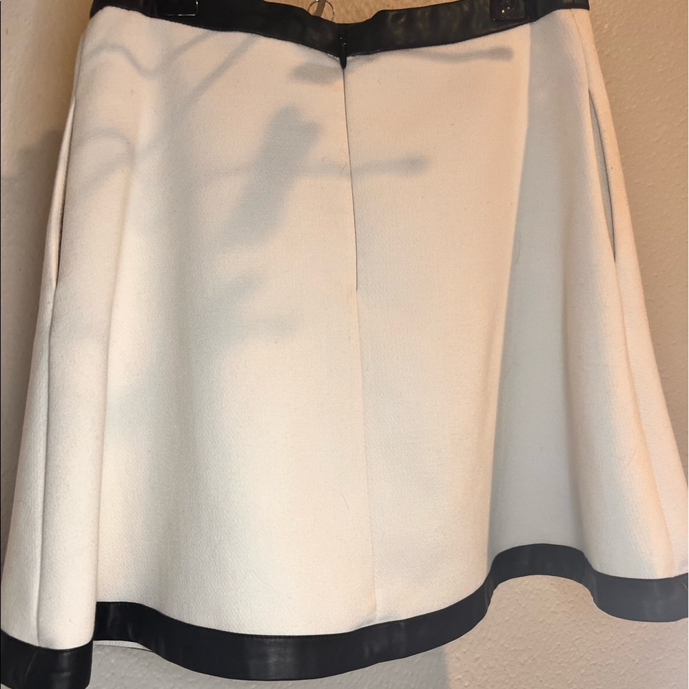 White mini skirt